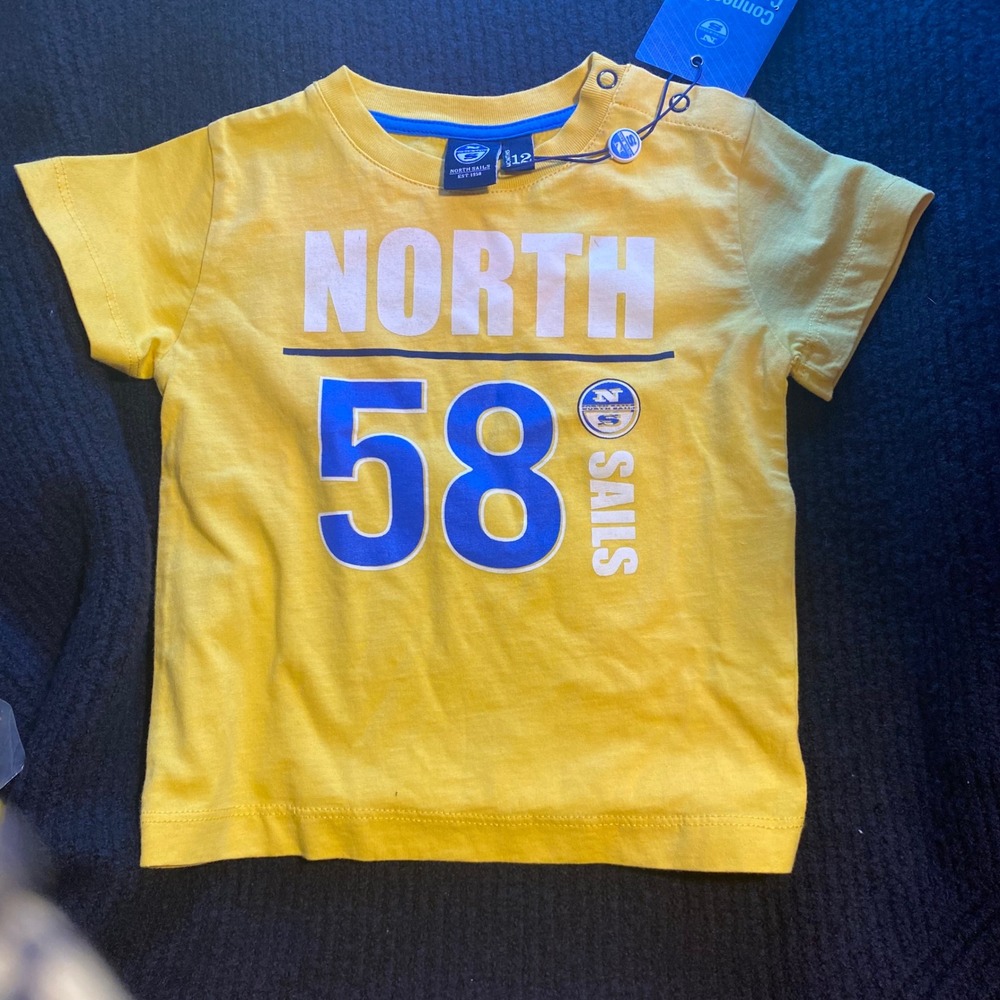 North Sails‎ Kids Yellow Graphic T-Shirt 12 Months Cotton Short Sleeve Tee